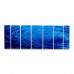 Contemporary Metal Wall Art Sculpture - Abstract Blue Ripple Home Decor 853526002030  350495807379